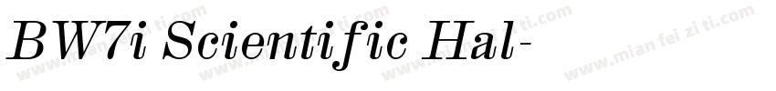 BW7i Scientific Hal字体转换